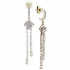 Best reviews of 👏 Wrapped In Love Diamond (1/2 Ct. T.w.) Geometric Chandelier Earrings In 14k Gold, Created For Macy's Yellow Gold 🎁
