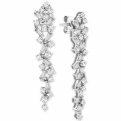 Cheap 🎁 Wrapped In Love Diamond Scatter Drop Earrings (1 Ct. T.w.) In 14k White Gold, Created For Macy's 💯