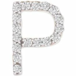 Top 10 🥰 Wrapped Diamond Initial P Single Stud Earring (1/20 Ct. T.w.) In 14k Gold, Created For Macy's 🌟