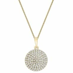 Budget ⌛ Wrapped In Love Diamond Circle Pendant Necklace (1/2 Ct. T.w.) In 14k Gold, 16 + 4 Extender, Created For Macy's Yellow Gold 💯