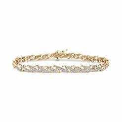 Best Pirce 🥰 Wrapped In Love Diamond Diagonal Link Bracelet (1 Ct. T.w.) In 10k Gold, Created For Macy's Yellow Gold 🥰