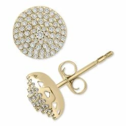 Flash Sale 🤩 Wrapped In Love Diamond Circle Stud Earrings (1/2 Ct. T.w.) In 14k Gold, Created For Macy's Yellow Gold 😀