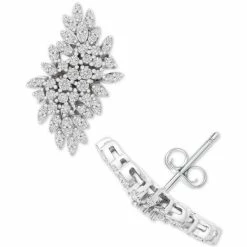 Brand new 💯 Wrapped In Love Diamond Cluster Statement Earrings (1 Ct. T.w.) In 14k White Gold, Created For Macy's 👍