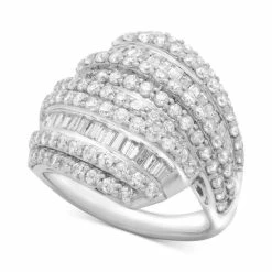 Hot Sale 😍 Wrapped In Love Diamond Layered Cluster Ring (2 Ct. T.w.) In Sterling Silver, Created For Macy's ⌛
