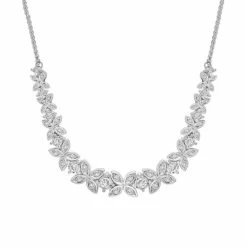 Discount 😀 Wrapped In Love Diamond Butterfly Statement Necklace (1 Ct. T.w.) In Sterling Silver, 16-1/2 + 2 Extender, Created For Macy's 🔥