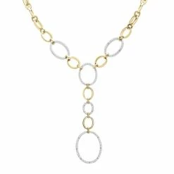 Coupon ✨ Wrapped In Love Diamond Oval Link 20 Lariat Necklace (1 Ct. T.w.) In 14k Gold-Plated Sterling Silver, Created For Macy's 🧨
