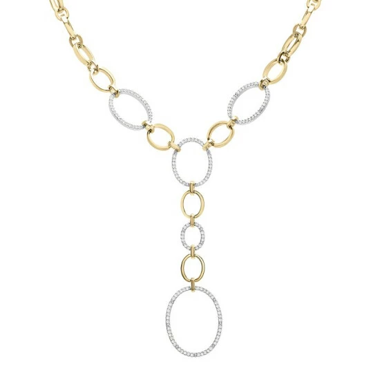 Coupon ✨ Wrapped In Love Diamond Oval Link 20 Lariat Necklace (1 Ct. T.w.) In 14k Gold-Plated Sterling Silver, Created For Macy's 🧨