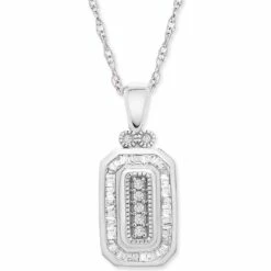 Coupon ❤️ Wrapped In Love Diamond Deco 20 Pendant Necklace (1/4 Ct. T.w.) In 14k White Gold, Created For Macy's 🤩