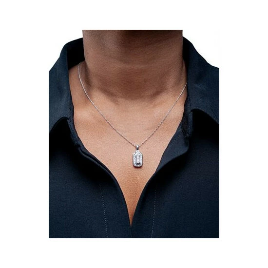 Coupon ❤️ Wrapped In Love Diamond Deco 20 Pendant Necklace (1/4 Ct. T.w.) In 14k White Gold, Created For Macy's 🤩 - Image 2
