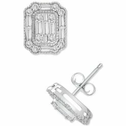Best reviews of 🤩 Wrapped In Love Diamond Baguette Cluster Stud Earrings (1 Ct. T.w.) In 14k White Gold Or 14k Yellow Gold, Created For Macy's 👏
