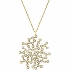 Best Pirce ⭐ Wrapped In Love Diamond Scattered Bezel Pendant Necklace (1 Ct. T.w.) In 14k Gold, 16 + 4 Extender, Created For Macy's Yellow Gold 😍