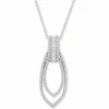 Buy 🥰 Wrapped In Love Diamond Drop 18 Pendant Necklace (1/2 Ct. T.w.) In 14k White Gold, Created For Macy's 🔔