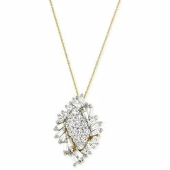 Deals 👍 Wrapped In Love Diamond Cluster Pendant Necklace (1 Ct. T.w.) In 14k Gold, Created For Macy's Yellow Gold 🥰